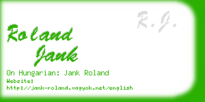 roland jank business card